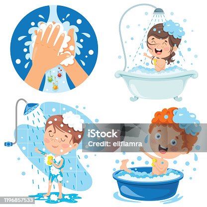 799 Cartoon Of A Boy Taking Bath Illustrations & Clip Art - iStock