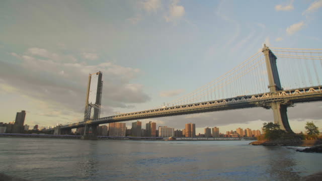 Wide Gimbal shot of the Manhattan Bridge