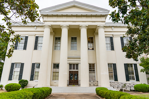 Jackson, MS - October 7, 2019: Exterior of the Jackson, Mississippi City Hall building
