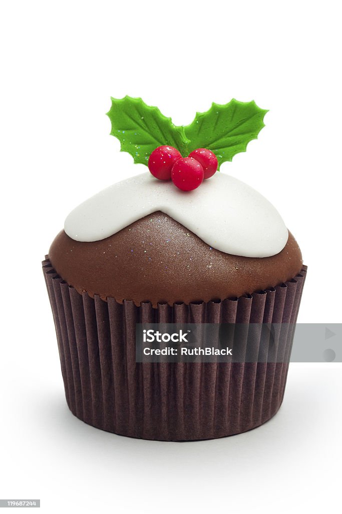 Рождественский cupcake - Стоковые фото Капкейк роялти-фри
