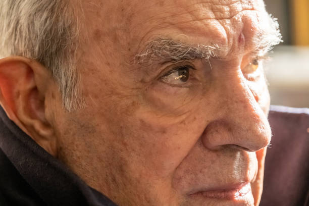 istock Serious old man looking away headshot 1196880374