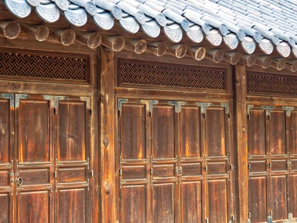 istock Korean Traditional Hanok Gate, Wood gate 1196887431