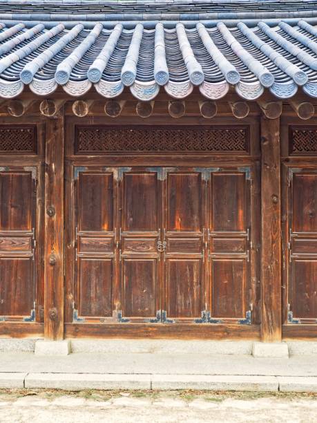 istock Korean Traditional Hanok Gate, Wood gate 1196887444