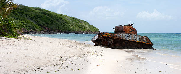 Flamenco Beach Army Tank  culebra island photos stock pictures, royalty-free photos & images