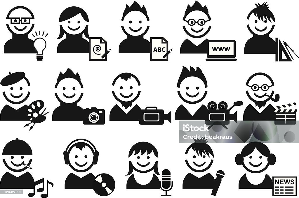 creative people icons  Adult stock vector