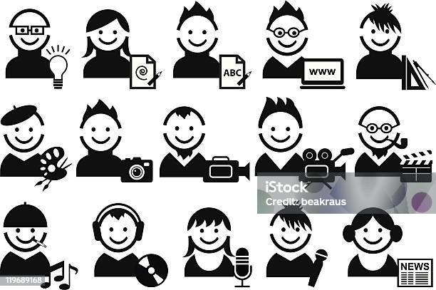 Creative People Icons Stock Illustration - Download Image Now - Adult, Artist, Author