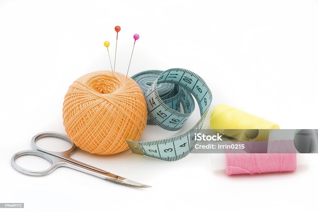 Sewing accessories  Blue Stock Photo