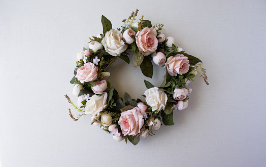 Rose funeral or wedding wreath
