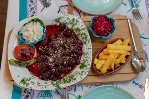 istock Meatballs in Sour Cherry Sauce 1196906263