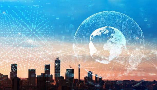 istock Global communication network concept. Worldwide business. 1196912186