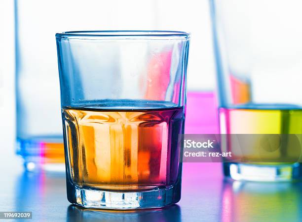 Abstract Glasses With Liquid Stock Photo - Download Image Now - Abstract, Back Lit, Backgrounds