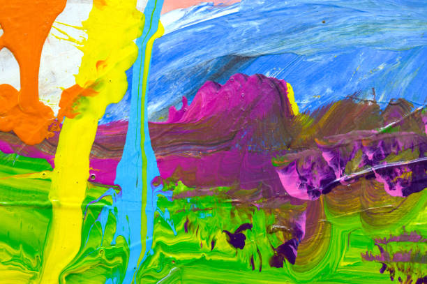 istock Abstract art background. Hand-painted background. SELF MADE. 1196926199