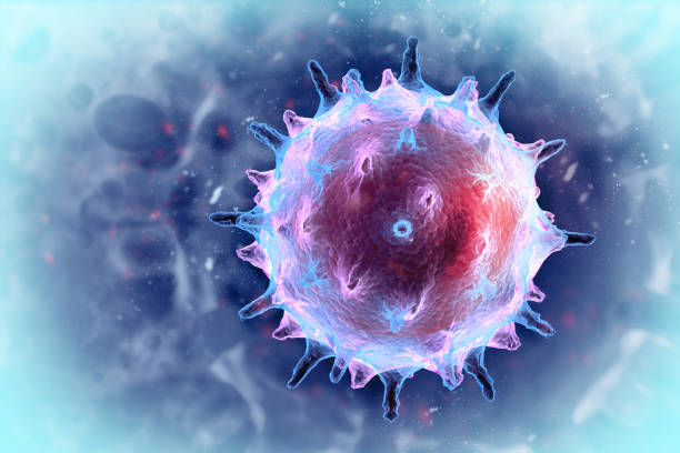 istock Viral disease, virus, bacteria, cell, 3d illustration 1196930243