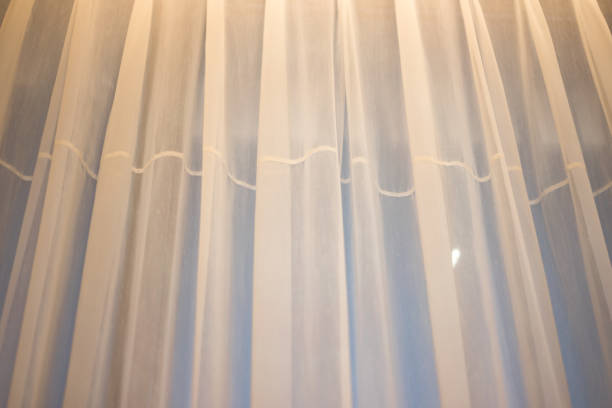 istock Brown Curtain with Beautiful Sun Light and Shadow 1196937950