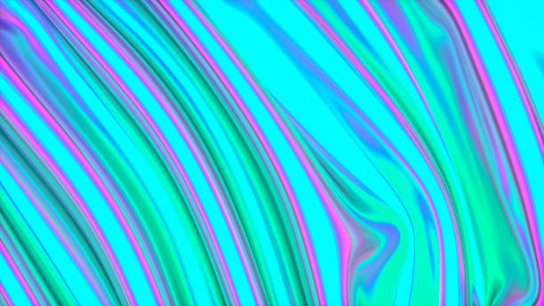 istock Shiny fabric texture iridescent holographic color background 1196940764