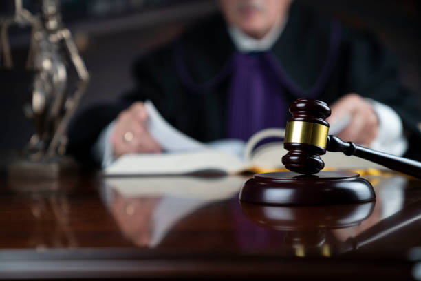istock Judge in the courtroom. 1196945902