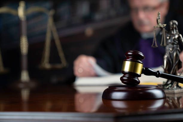 istock Judge in the courtroom. 1196945930