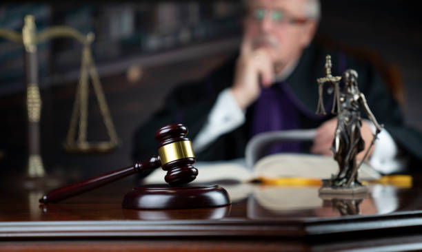 istock Judge in the courtroom. 1196945936