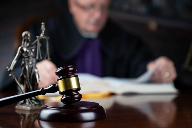 istock Judge in the courtroom. 1196945962
