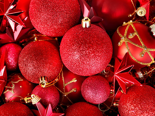 istock Christmas ball and star background. . 119694779