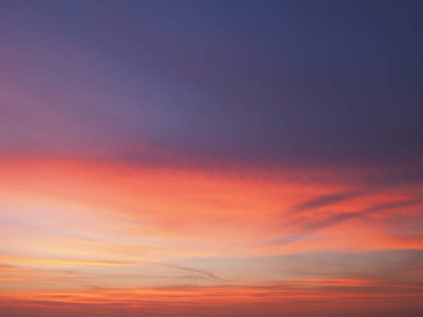 istock Twilight dusk. Sunset orange sky clouds. Beautiful sky. 1196949421