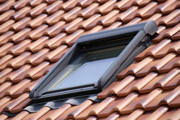 istock New tiled roof with skylight 1196953297
