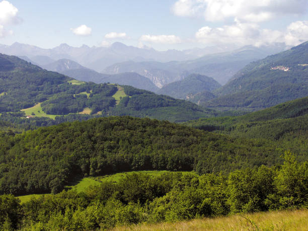 Ariege. Mountain and rural scenery, Pyrenees France.