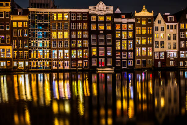 istock Night view of Amsterdam 1196963043