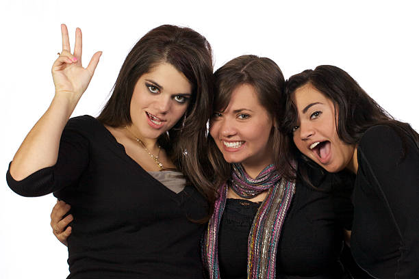 istock Young Ladies Goofing Around Having Fun Together 119696567