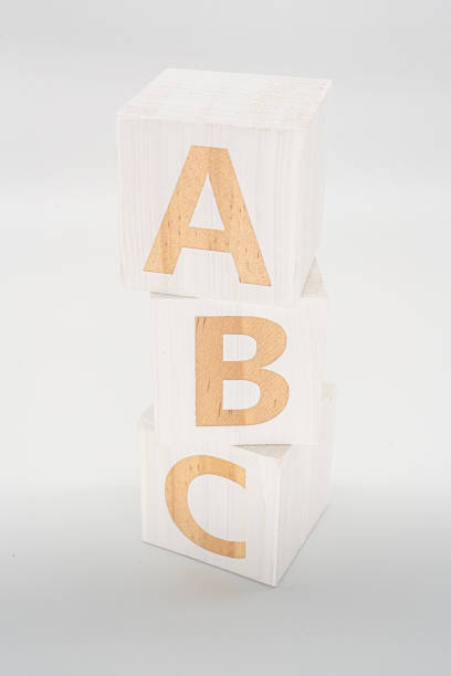 istock Word 'ABC' wood Cubic on the wood 1196970034
