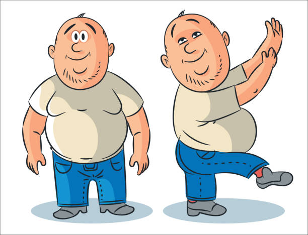 Fat Man And Obesity Stock Illustration - Download Image Now - Men, Fat -  Nutrient, Abdomen - iStock
