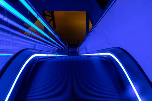 istock Illuminated stairway to heaven or hell 1196978421