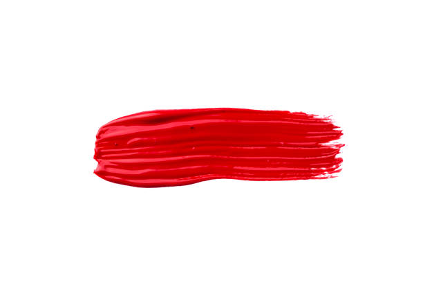 istock Red trace of the brush 1196986287