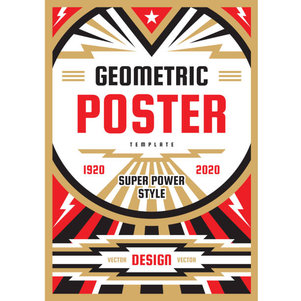 Art vertical poster template in heavy power style. National patriotism freedom vertical banner. Graphic design layout. Music concert rock concept vector illustration. Geometric abstract background.