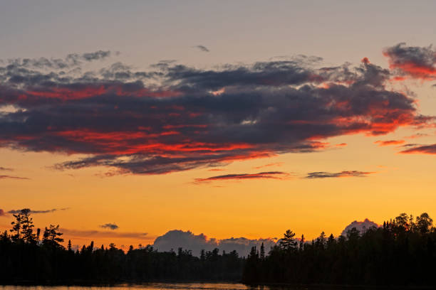 istock Red and Purple Clouds in the Evening Twilight 1196991595