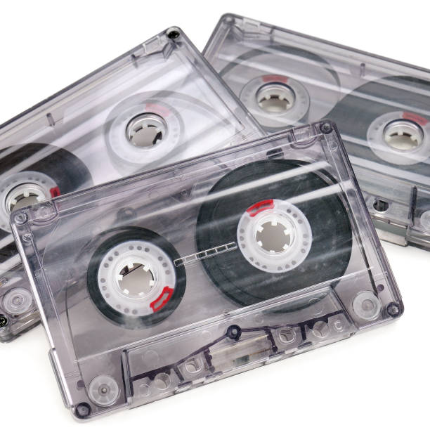 istock Vintage audio cassette tape isolated on white background. 1196994916