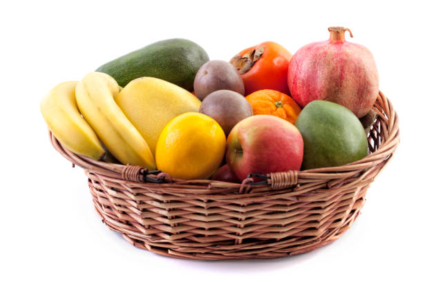istock Mixed fruits in basket 1196995239