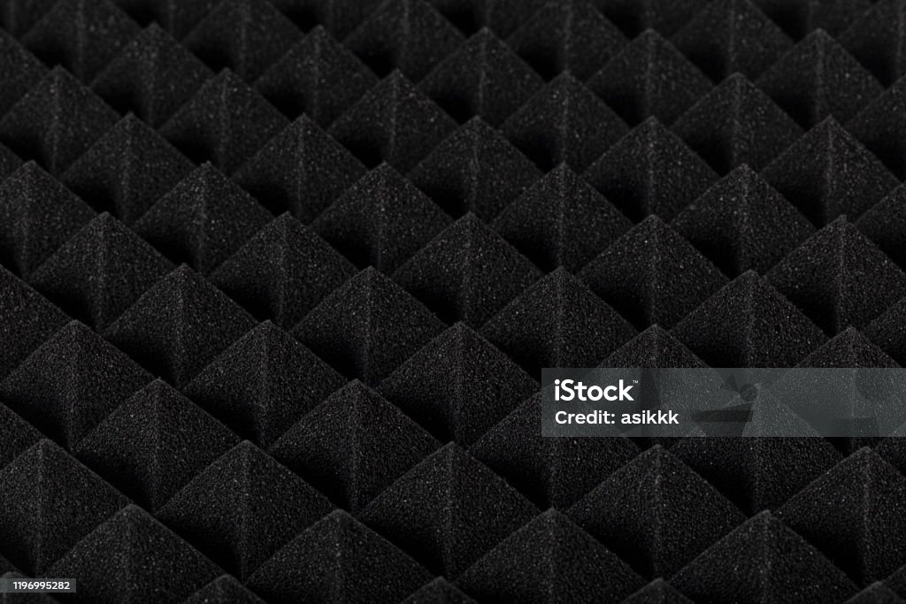 Schallschutz Akustik Schwarz Grau Schaum Absorbieren Pyramide Stil
