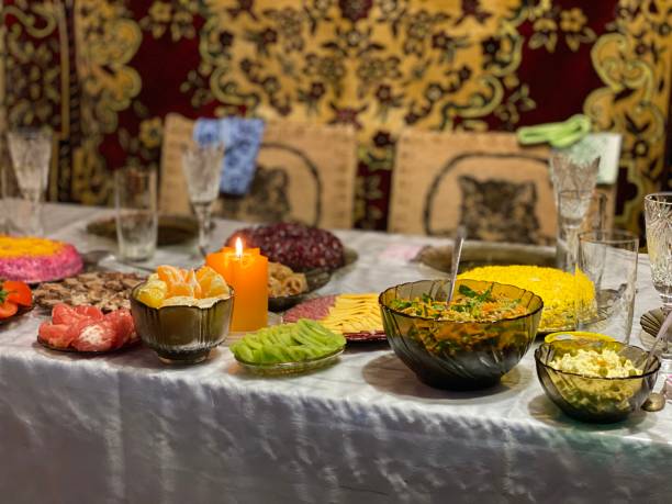 istock New Year's table with traditional dishes 1197000167