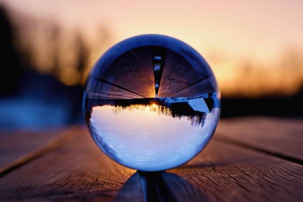 istock Lens ball creative photography, landscape reflection 1197000250