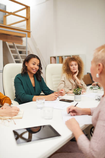 istock Female Office Workers Having Meeting 1197000450