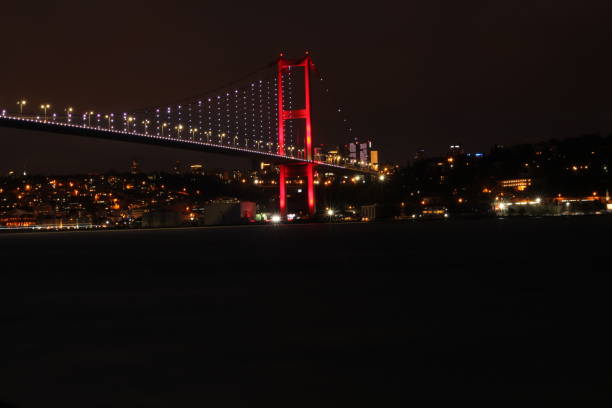 istock Istanbul Bosphorus Bridge night long exposure. July 15 Martyrs Bridge 1197001487