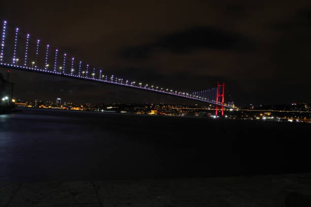 istock Istanbul Bosphorus Bridge night long exposure. July 15 Martyrs Bridge 1197001575