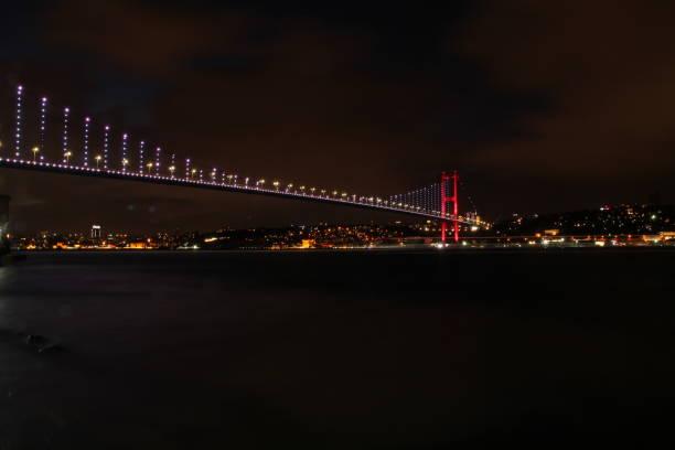 istock Istanbul Bosphorus Bridge night long exposure. July 15 Martyrs Bridge 1197001585