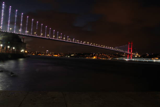 istock Istanbul Bosphorus Bridge night long exposure. July 15 Martyrs Bridge 1197001658