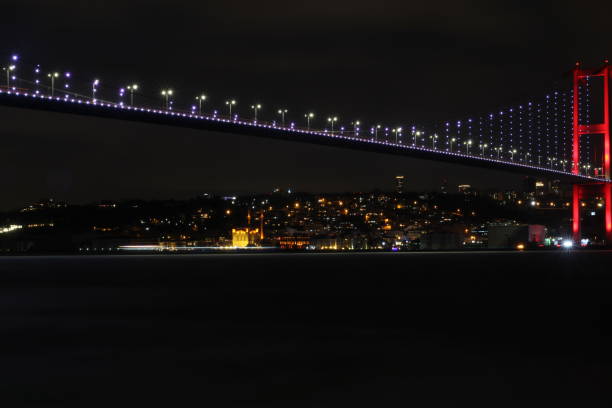 istock Istanbul Bosphorus Bridge night long exposure. July 15 Martyrs Bridge 1197001695