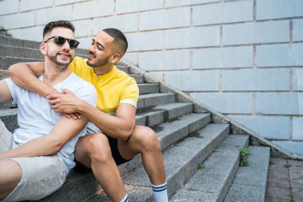 istock Gay couple spending time together. 1197004534