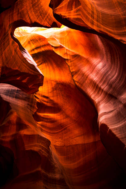 The beautiful abstract eroded landscape of Upper Antelope Canyon in Arizona, USA.