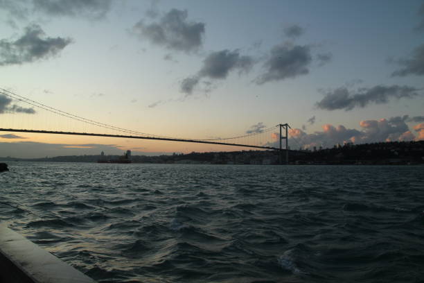 istock Istanbul Bosphorus Bridge night long exposure. July 15 Martyrs Bridge 1197009344