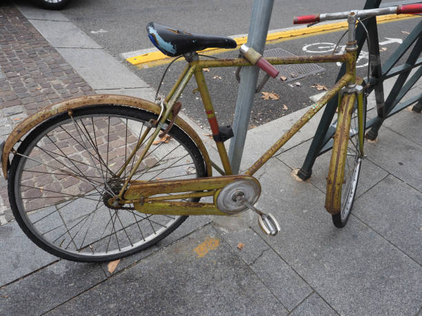 istock vintage bike parked 1197009380